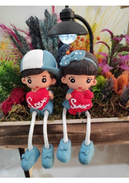 Oturan Sevgililer Teraryum Minyatür Obje Teraryum Malzemeleri Teraryum Objeleri