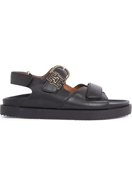 Deri Siyah Kadın Sandalet FW0FW08799