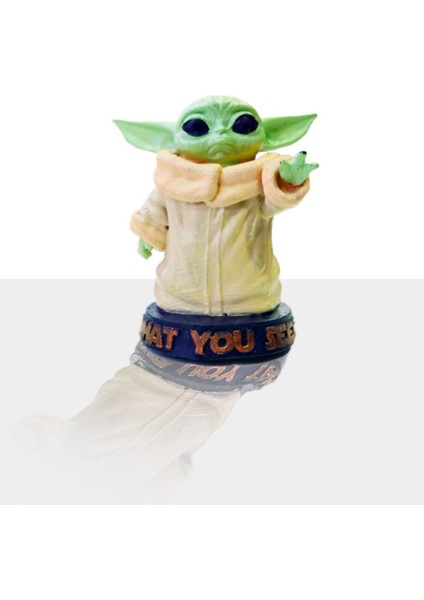 Baby Yoda Mandalorian 5 cm Heykel Büst 12K Detaylı Reçine (Plastik Değildir)