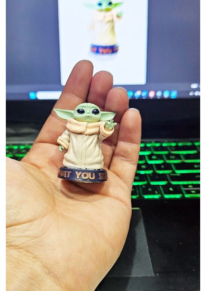 Baby Yoda Mandalorian 5 cm Heykel Büst 12K Detaylı Reçine (Plastik Değildir) modelleri