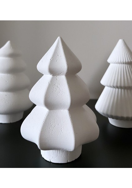 Çam Ağacı 12 cm Yeni Yıl Ağacı Noel Ağacı Kendin Boya Renklendir 4'lü Set Biblo fırsatları