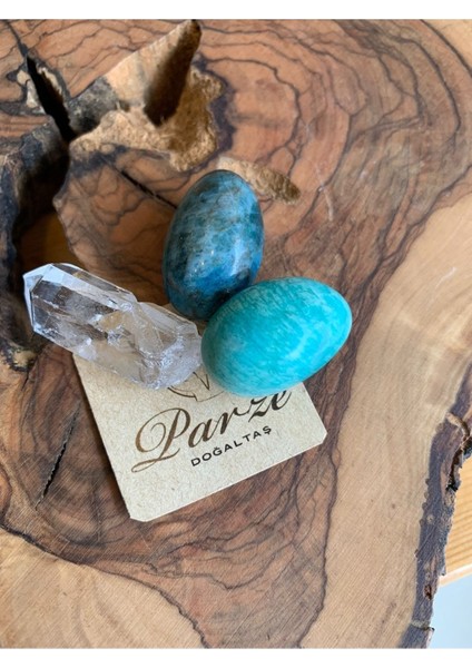 Amazonit Apatit Kristal Kuvars Tambl Parça Seti