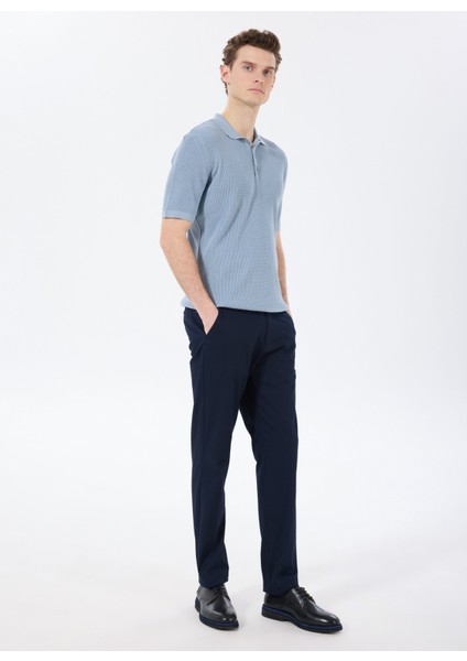 Normal Bel Normal Paça Lacivert Erkek Chino Pantolon F5SM-PNT 2020