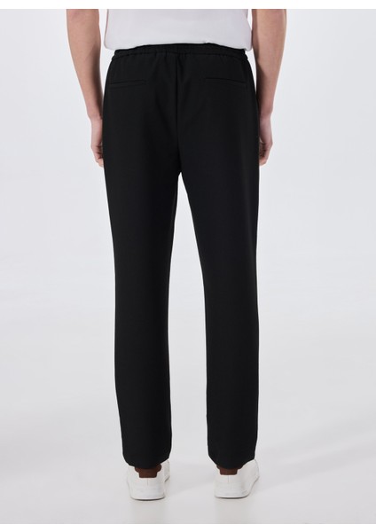 Bağlamalı Bel Normal Paça Siyah Erkek Chino Pantolon MML5SM-PNT 9535 fırsatları