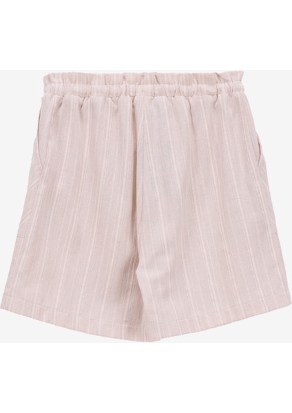 Standart Bel Relaxed Bej Kadın Şort F5SL-SHT0027 fiyatları