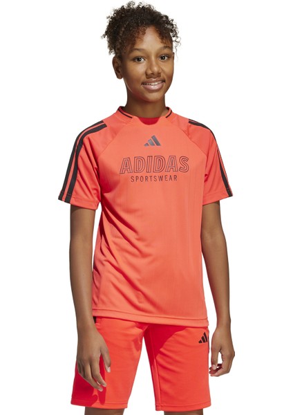 Baskılı Kırmızı - Siyah Erkek Çocuk T-Shirt JC8034-J Hot Tee