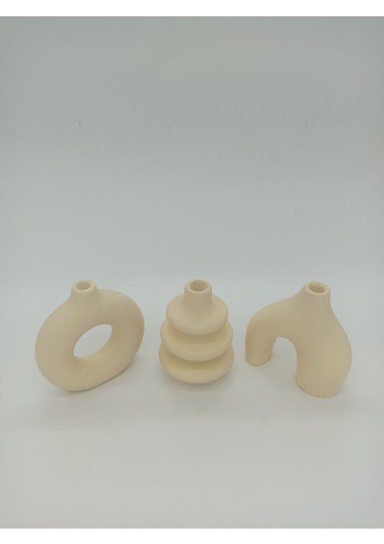 Minimal Vazo Set 3'lü Bohem Biblo Minyatür