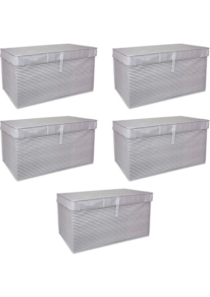 Çok Amaçlı Düzenleyici Kutu Organizer Cırt Cırtlı Hurç Mega Plus Boy 40CM x 30CM x 70CM (5 Adet)