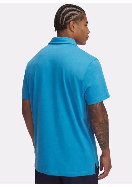 1386608-452 Ua Icon Polo Loose Fit Mavi Erkek Polo T-Shirt