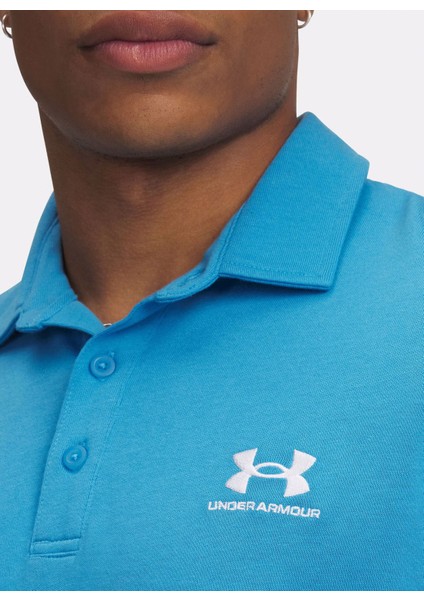 1386608-452 Ua Icon Polo Loose Fit Mavi Erkek Polo T-Shirt
