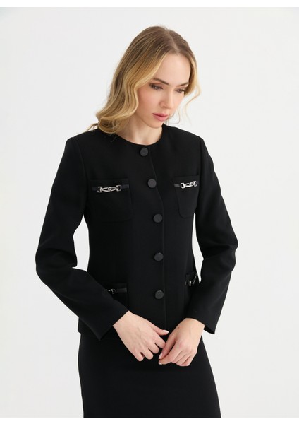 Standart Siyah Kadın Ceket 25YSL1450 fiyatları