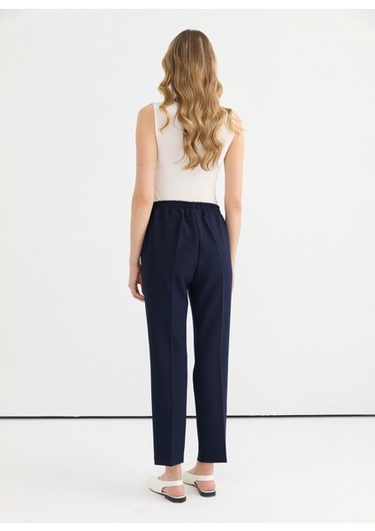 Normal Bel Standart Lacivert Kadın Pantolon 25YSL5347