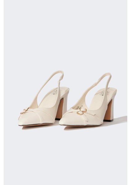 Kadın Yüksek Taban Suni Deri Topuklu Sandalet E2518AX25SM