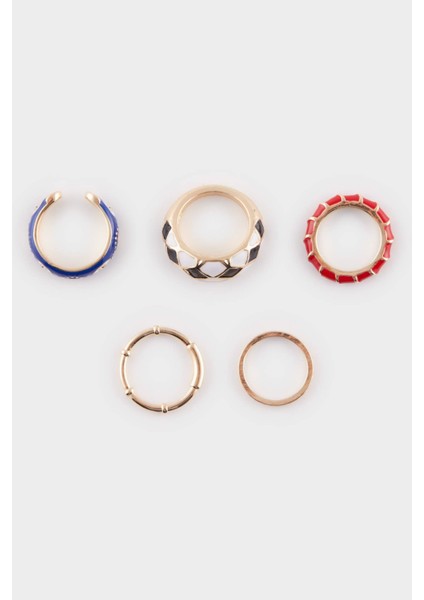 Kadın 5'li Gold Yüzük E6464AXNS