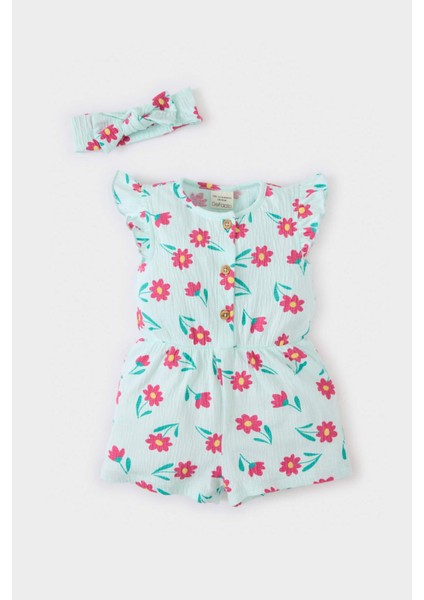 Kız Bebek Çiçekli Tulum E8368A525SM