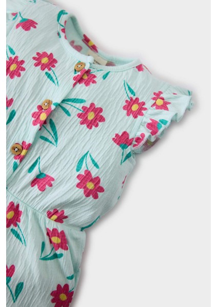 Kız Bebek Çiçekli Tulum E8368A525SM