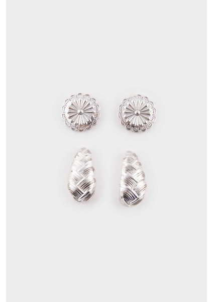 Kadın 2'li Silver Küpe E4534AXNS
