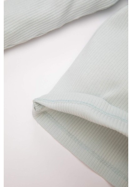 Kız Bebek Nakışlı Uzun Kollu Fitilli Kaşkorse Pijama Takımı B9239A524SP indirimleri