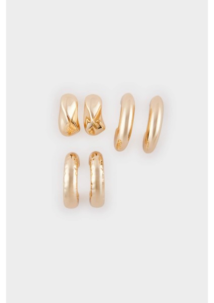 Kadın 3'lü Gold Küpe E6459AXNS