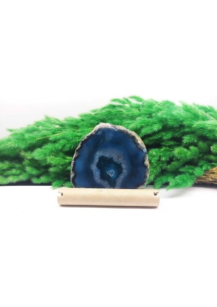 Mavi Akik Taşı Jeot Kaya Droze 450 Gram (Sertifikalı)