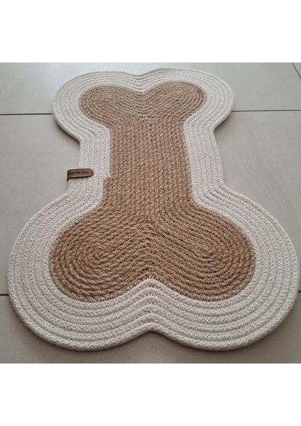 Küçük Irk Hasır Jüt Kedi Köpek Mama Paspası, %100 El Yapımı, Pamuk, Hasır, Jüt modelleri