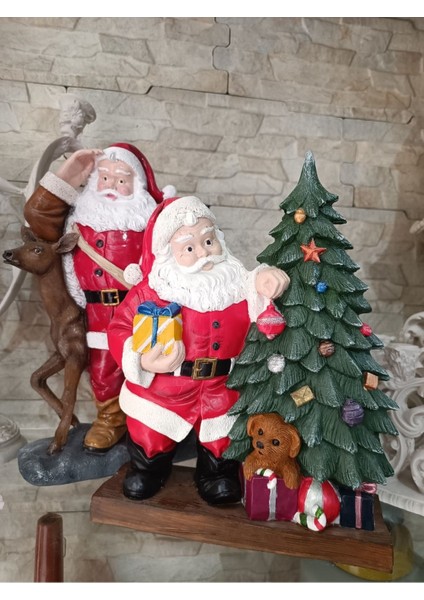 Çam Ağaçlı Noel Baba Heykeli, Noel Baba Biblo, Yılbaşı Hediyesi