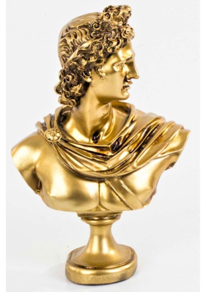 Apollon Bust Heykel Biblo