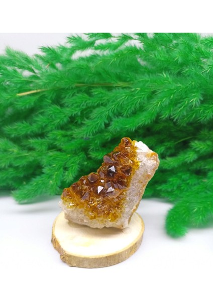 Sitrin Doğal Taş Standlı (SERTİFİKALI)(160 Gram)