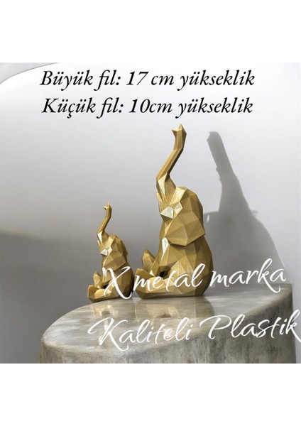 Kaliteli Plastik 3D Fil Dekor Dekoratif Fil