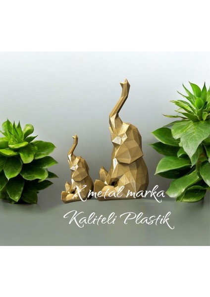 Kaliteli Plastik 3D Fil Dekor Dekoratif Fil