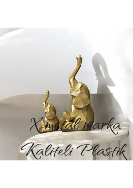 Kaliteli Plastik 3D Fil Dekor Dekoratif Fil