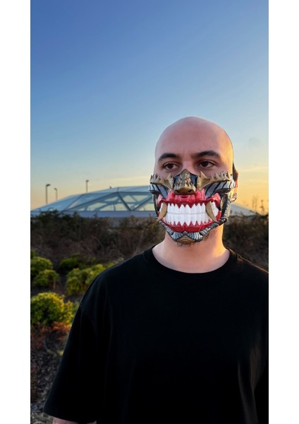 Dark Cyber Samuray Oni Maskesi