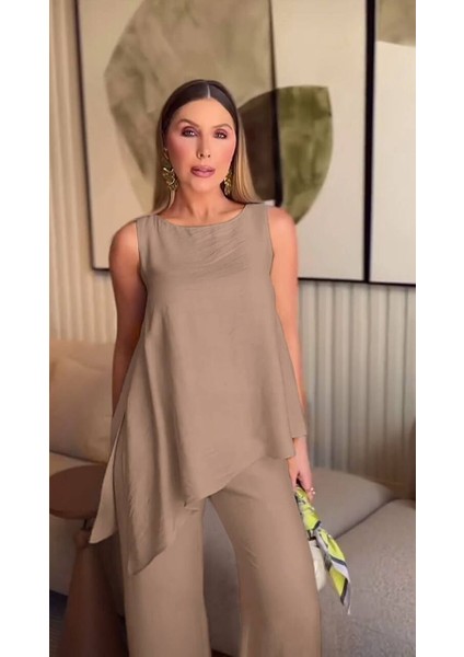 Pantalon Bluz Takım Kahve M modelleri