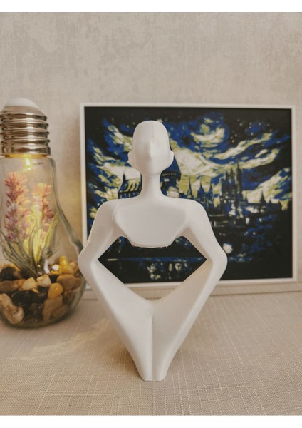 Kraliçe Modeli Iskandinav Tarzı Biblo Heykel Figür Dekor Dekorasyon 3D 3 Boyutlu Altındal Home