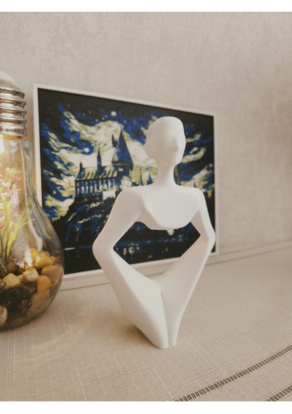 Kraliçe Modeli Iskandinav Tarzı Biblo Heykel Figür Dekor Dekorasyon 3D 3 Boyutlu Altındal Home