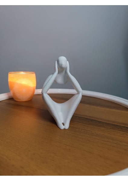 Kral Modeli Iskandinav Tarzı Biblo Heykel Figür Dekor Dekorasyon Hediyelik 13 cm Beyaz