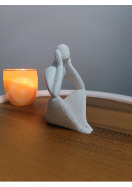 Kral Modeli Iskandinav Tarzı Biblo Heykel Figür Dekor Dekorasyon Hediyelik 13 cm Beyaz fırsatları