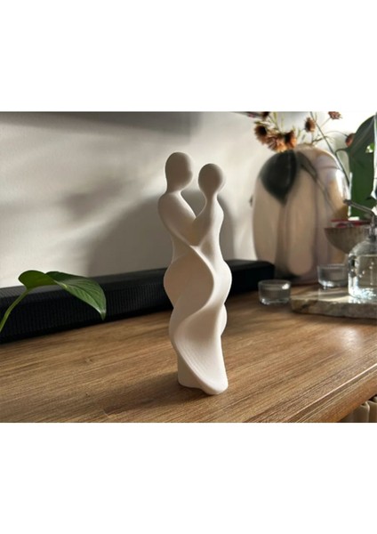 Iskandinav Tarzı Dans Eden Çift Soyut Heykel Biblo 3D Pla Baskı