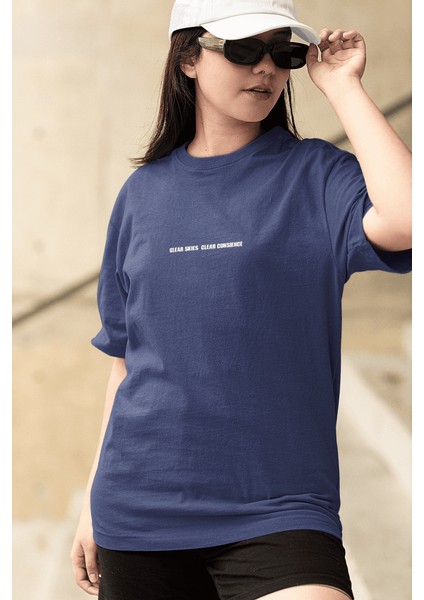 Clear Skies Oversize Baskılı Tişört modelleri