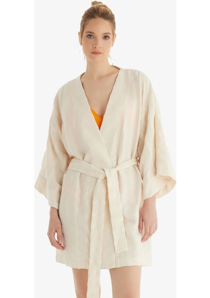 Kadın Kaftan 10725 - Krem