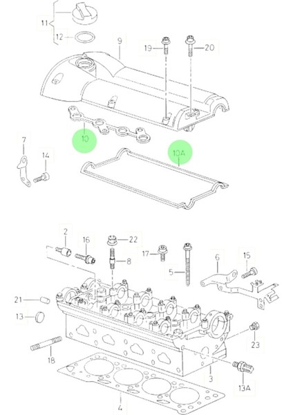 Seat Ibiza 1997-1999 1.4 Afh Külbütör Üst Kapak Contası 036103475H fiyatları