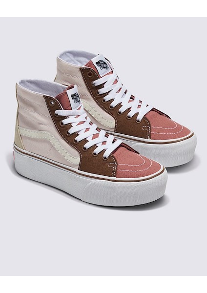 Kadın Pembe Sk8 Hi Tapered Stackform Earthy Blocking Multi Color Sneaker