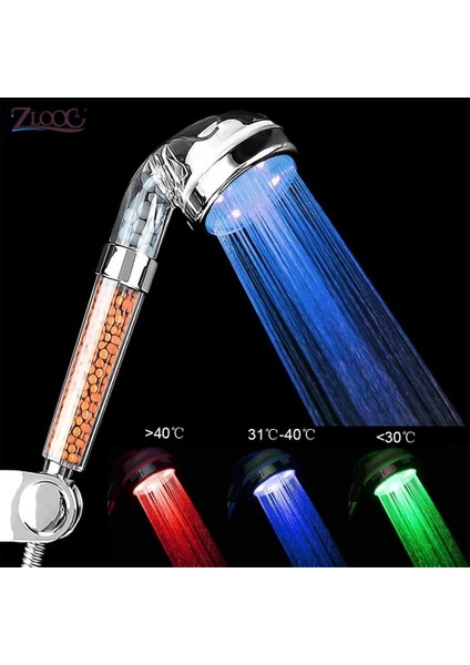 Tasarruflu Boncuklu Ledli Duş Başlık-Pil Veya Elektrik Gerekmez Kinetik Enerjili fırsatları