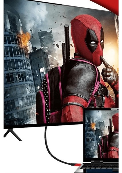 Hdmı Kablosu Hdtv Bilgisayar Uydu Görüntü Ses Full Hd Sargılı Görüntü Aktarma Kablosu ( Lisinya )