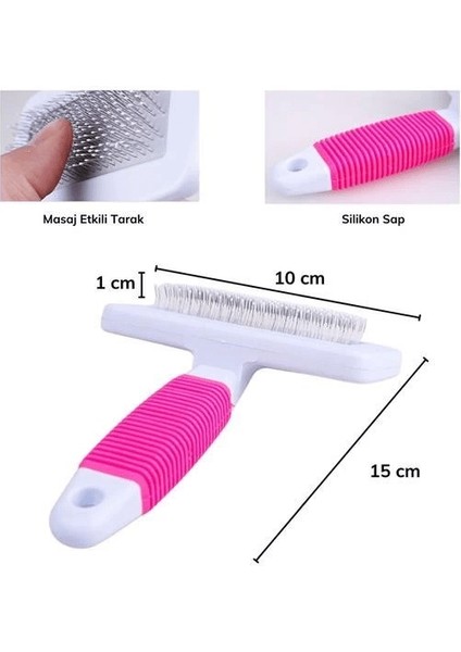 Kedi Köpek Telli Küçük Boy Tüy Bakım Seti Evcil Hayvan Tarama Fırçası ( Lisinya ) indirimleri
