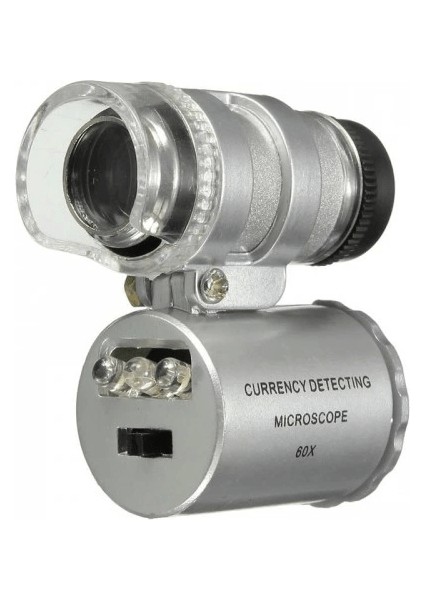 -Iphone5 Için Uyumlu Kapaklı Lens Mikroskop Taşınabilir Mini Cep Boyutu LED Mikroskop NO.9882-IP5II ( Lisinya )