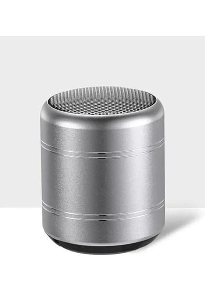 Mini Alüminyum Tws Kablosuz Bluetooth Hoparlör - Yuvarlak Metal Tasarım, Yüksek Bas ve Taşınabilir Özellikler ( Lisinya )