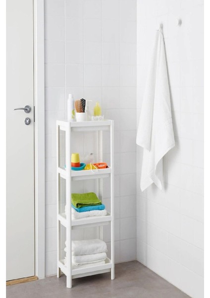 Shelf 3 Katlı Raf Ünitesi - Mutfak - Banyo Depolama Rafı
