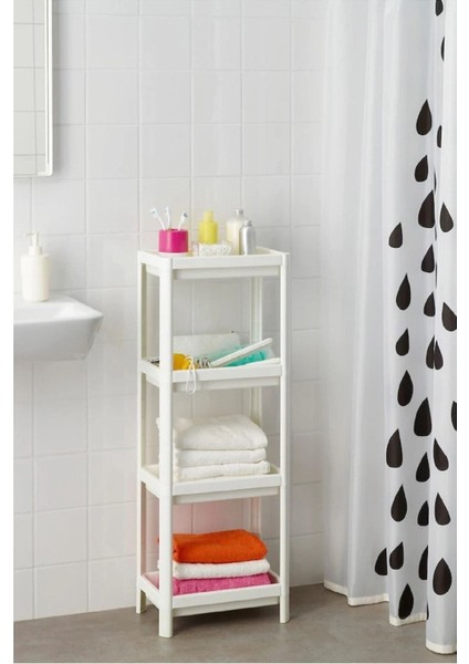 Shelf 3 Katlı Raf Ünitesi - Mutfak - Banyo Depolama Rafı