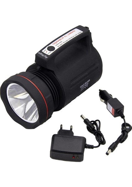 GS-8006 Parlak Ledli Taşınabilir Şarj Edilebilir El Feneri 15W ( Lisinya )